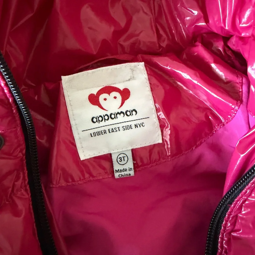 Appaman 3T Girls Pink Puffer Coat